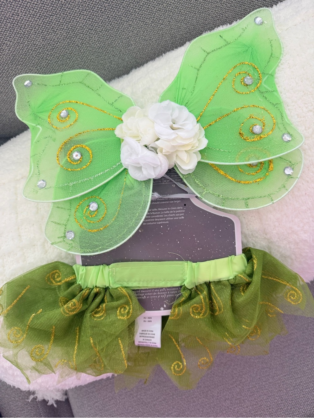 XS/S Tinkerbell Dog Costume - Picture 3 of 6